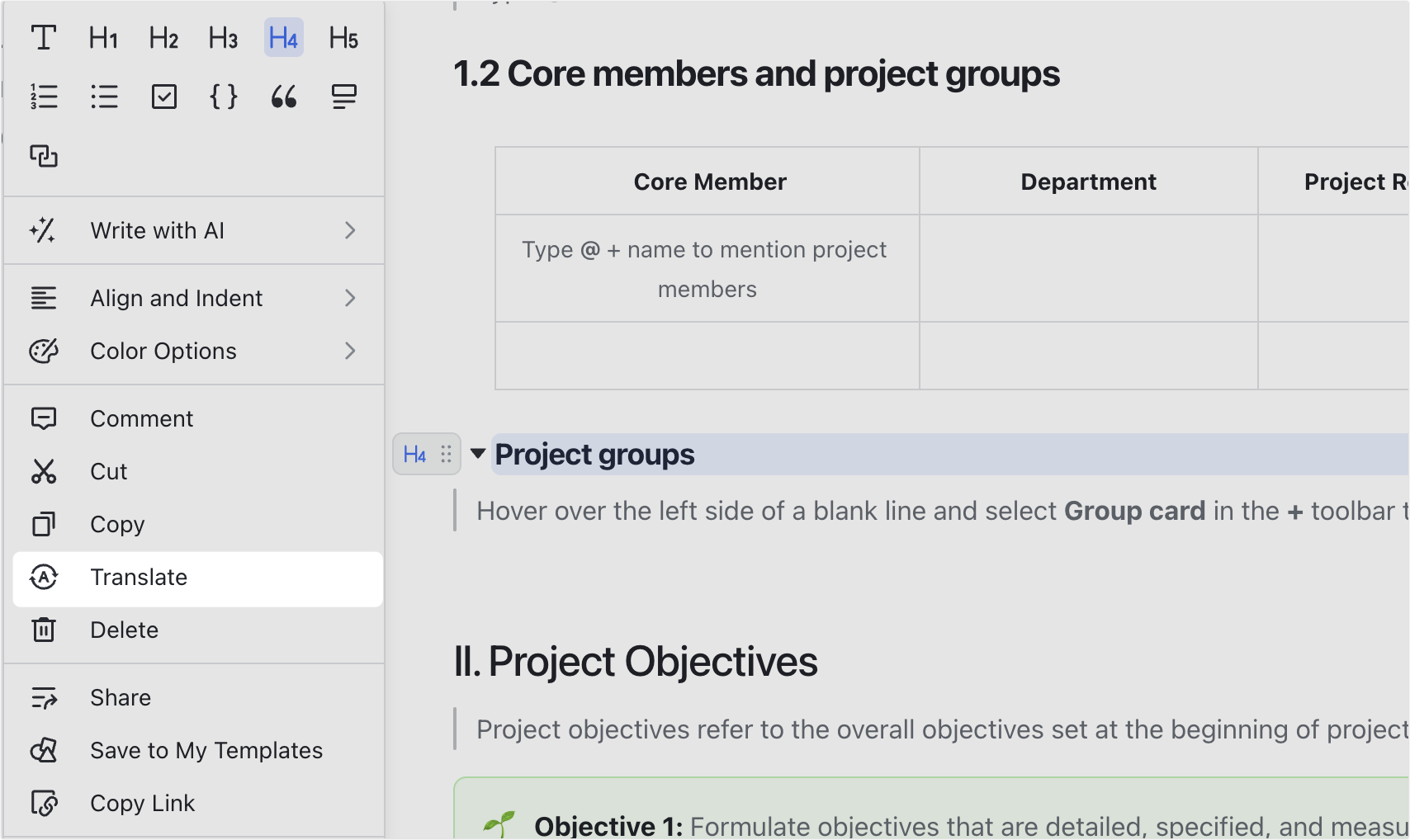 Use blocks in Docs