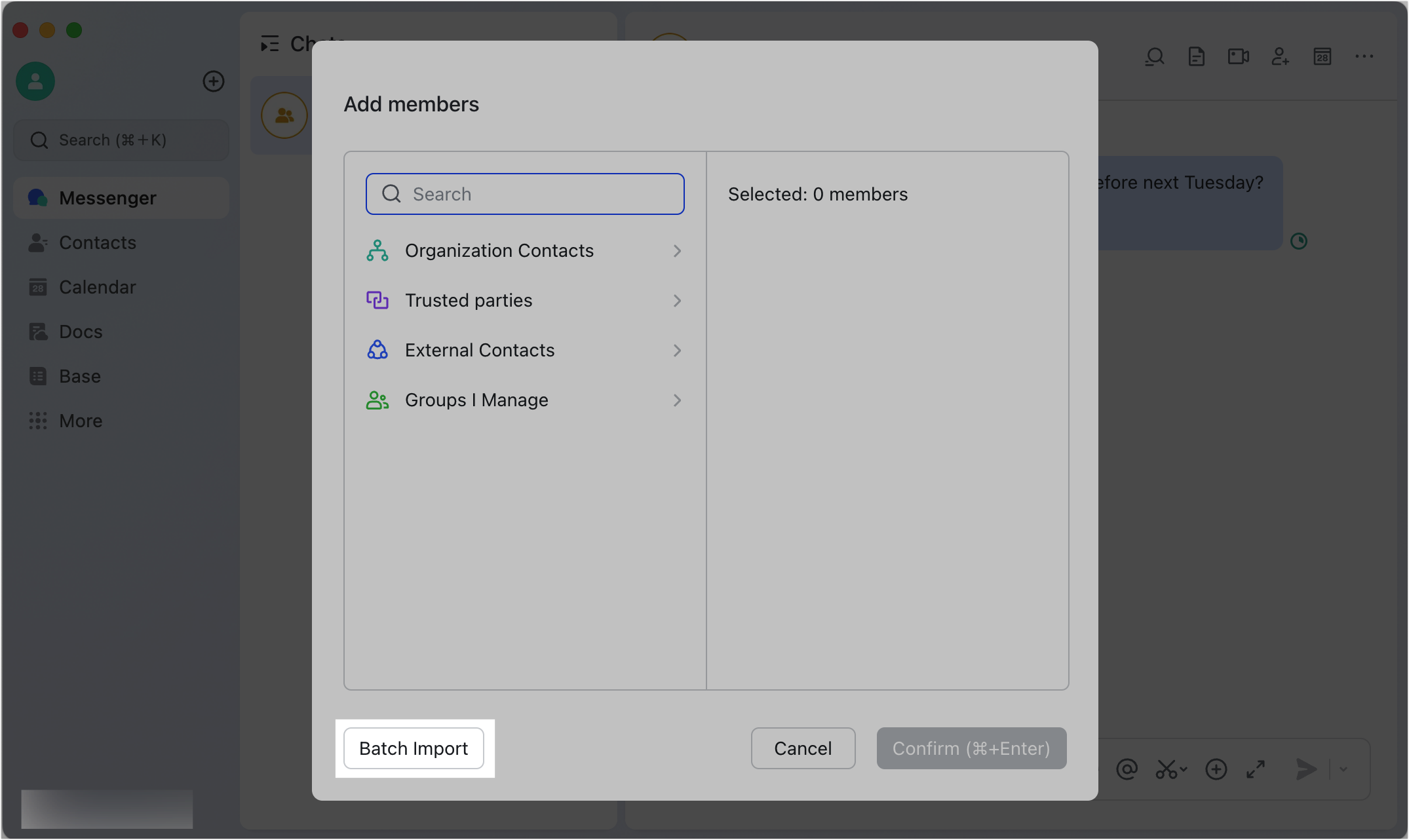 Batch add members to a group