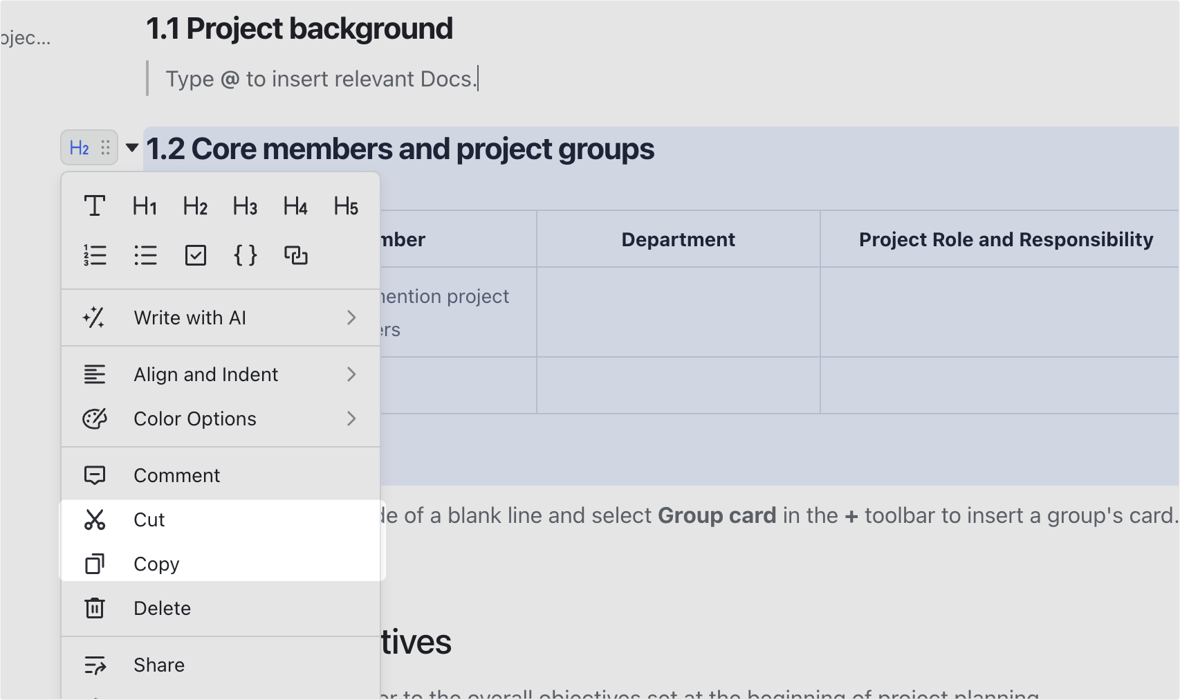 Use blocks in Docs