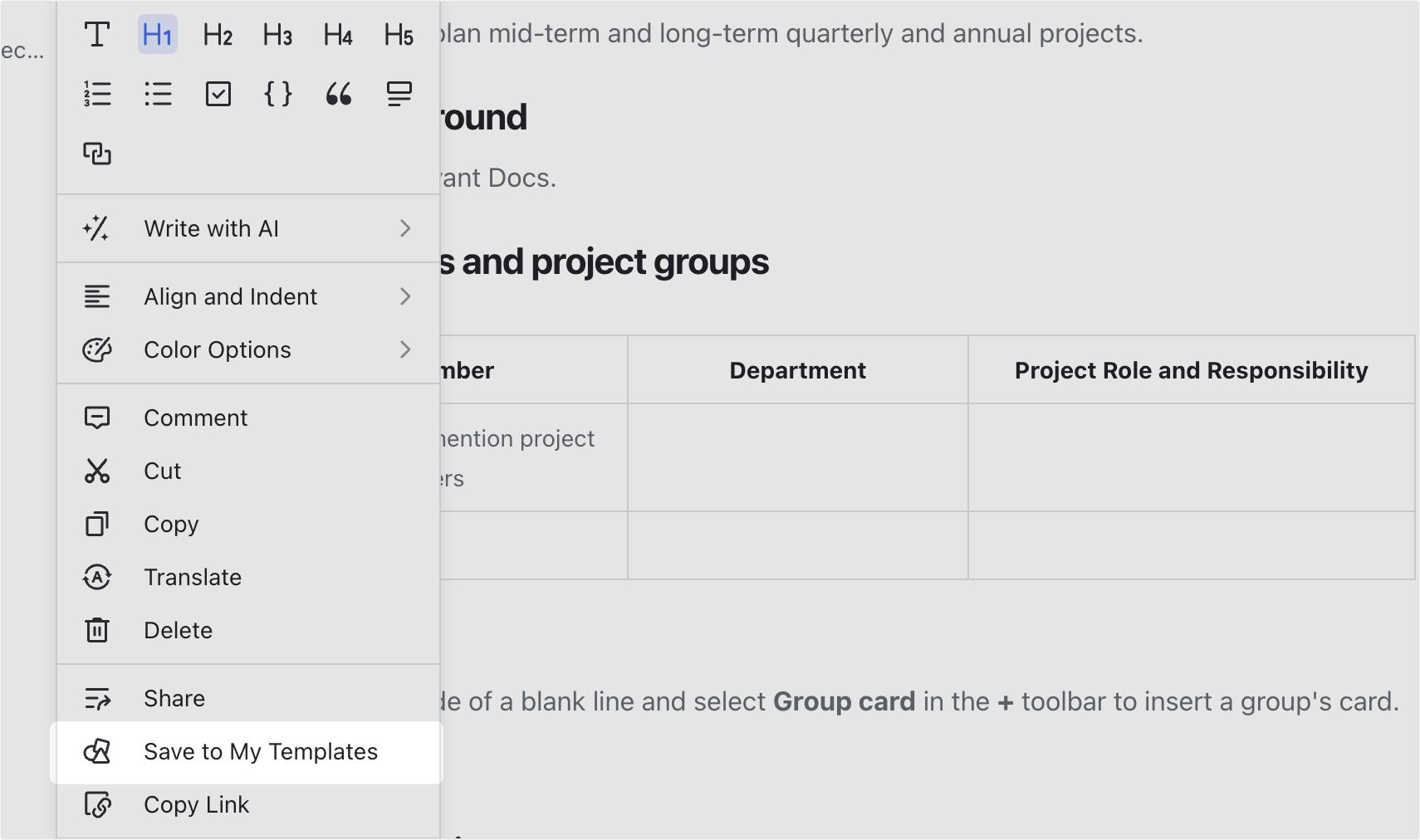 Use blocks in Docs